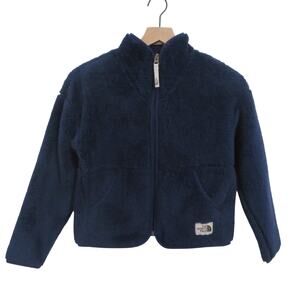The North Face Girls Medium Montague Blue Campshire Cardigan Plush Sweater